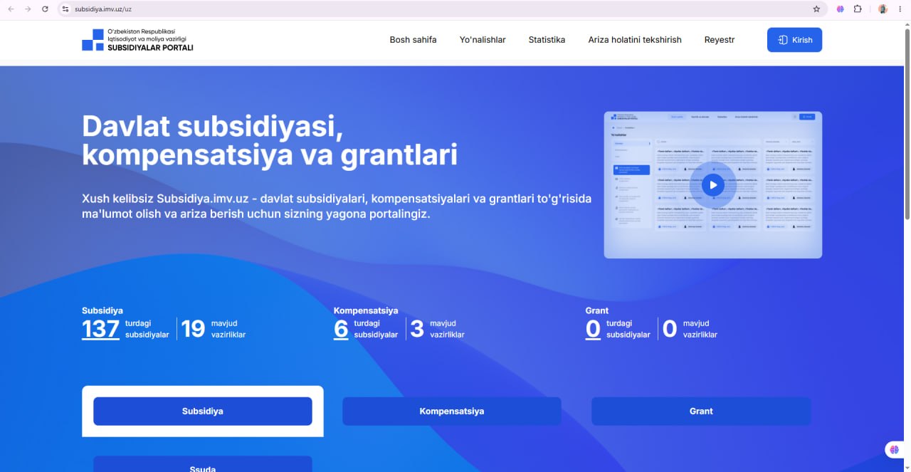 TIBBIYOT XODIMLARI FARZANDLARI UCHUN KONTRAKT SUBSIDIYASI YO‘LGA QO‘YILDI